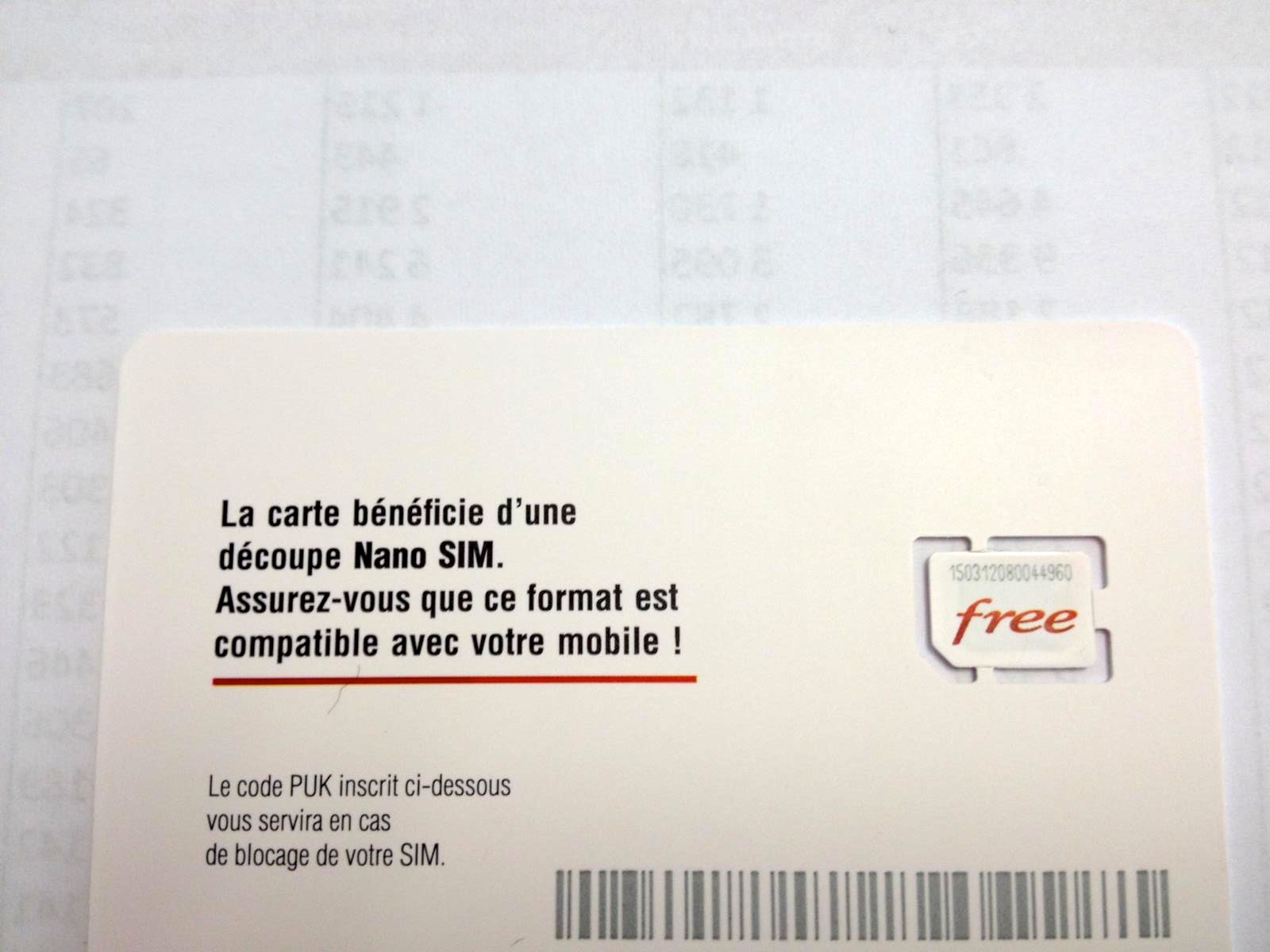 Photos : les cartes Nano-SIM sont prêtes chez Free Mobile