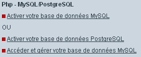 Console de gestion de son compte perso