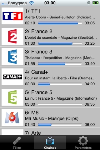 FreeTéléc liste des programmes