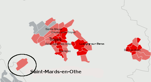 Carte dÃ©groupage Free Saint-Mards-en-Othe