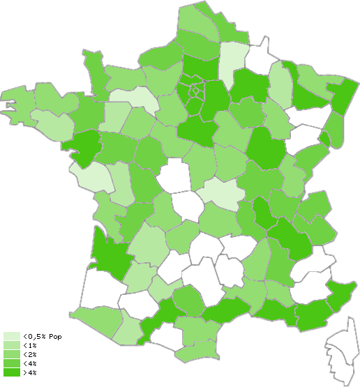 Carte du dégroupage