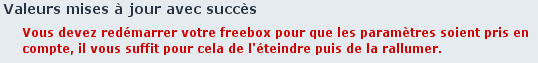 Rebootez votre Freebox