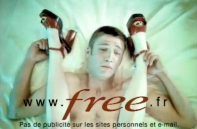 "La prostituée" (1999), spot TV vantant les mérites de la connexion Free gratuite et... sans pub ! Première d'une longue série de pubs décalées et provocatrices, marque de fabrique de Free...