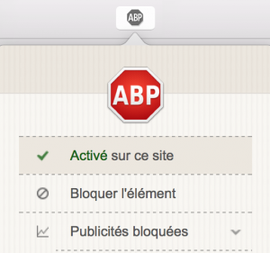 Une fois sur Freenews, cliquez sur l'icône ABP, présente dans la barre d'outil en haut de votre navigateur. Cliquez ensuite sur l'option "Activé sur ce site" qui se transformera en "Désactivé sur ce site". Cela ajoutera Freenews à la liste de vos exceptions.