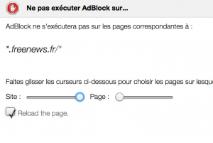 Puis, dans la boîte de dialogue qui suit, déplacez le curseur "Site" tout à droite. Validez en cliquant sur "Exclure"