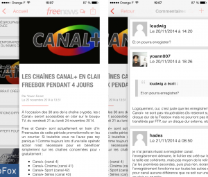 Freenews iOS - Navigation