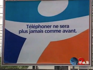 Le logo de Bouygues Telecom, dès 1996 (© France 2 / INA)