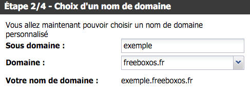 Réservez le nom de sous-domaine de votre choix.