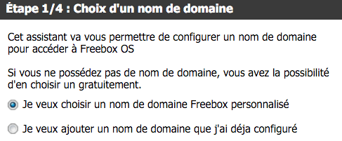 Choisissez de profiter d'un nom de domaine personnalisé Freebox.