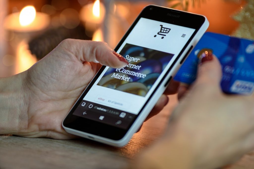 Utilisation Site e-commerce sur smartphone