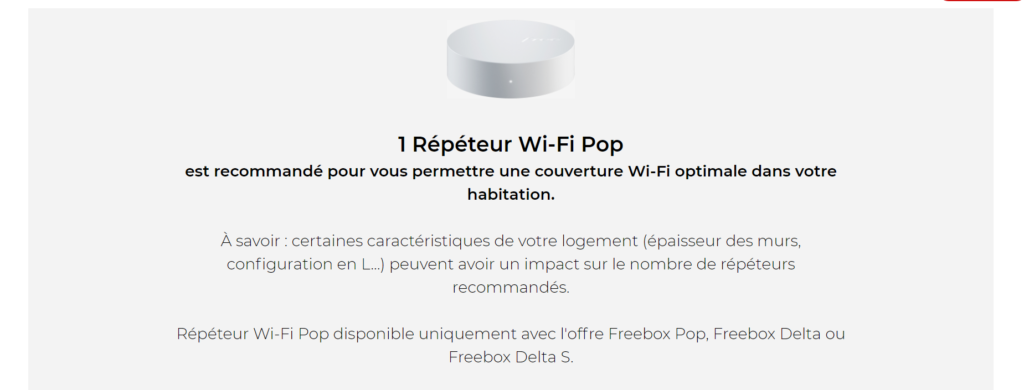 Freebox Pop : le répéteur wi fi sur la « console »