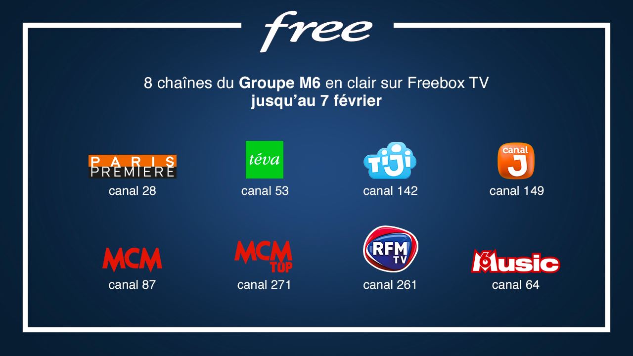 Freebox TV : 8 chaînes du groupe en janvier