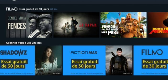 sélection chaines gratuites Prime Video