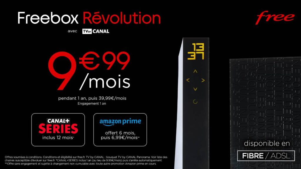 offre Freebox Révolution chez Veepee