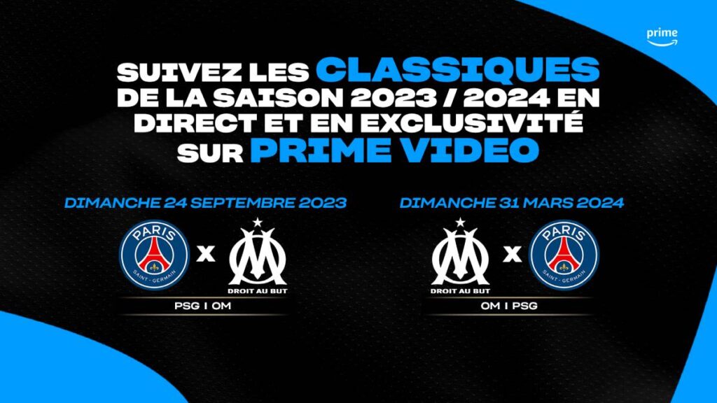 PSG-OM sur Prime Video
