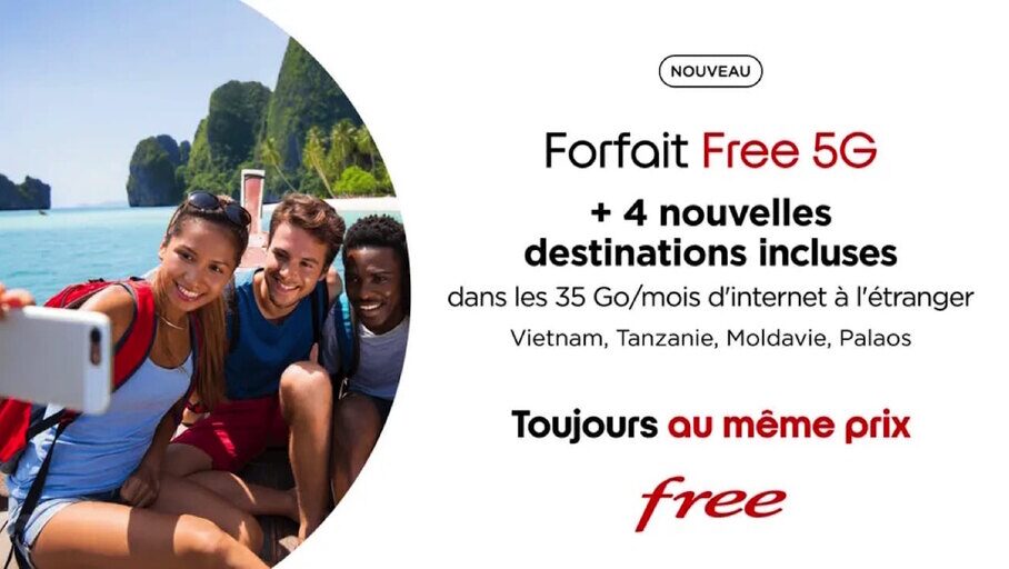 balise alt = forfait Free 5G destinations incluses